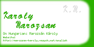 karoly marozsan business card